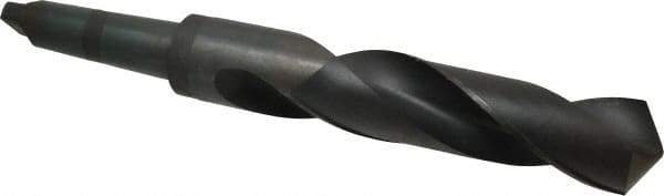 Hertel - 2-1/2", 5MT 118° Point High Speed Steel Taper Shank Drill Bit - Oxide Finish, 11-1/4" Flute Length, 18-3/4" OAL - Benchmark Tooling