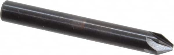 Hertel - 1/4" Head Diam, 1/4" Shank Diam, 6 Flute 60° High Speed Steel Countersink - Benchmark Tooling
