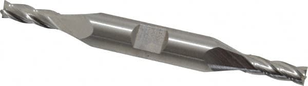 Hertel - 5mm, 9/16" LOC, 3/8" Shank Diam, 3-1/4" OAL, 4 Flute, Cobalt Square End Mill - Double End, Uncoated - Benchmark Tooling
