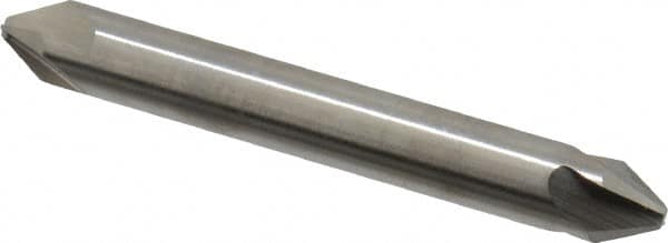 Hertel - 1/4" Head Diam, 5/16" Shank Diam, 4 Flute 60° High Speed Steel Countersink - Benchmark Tooling