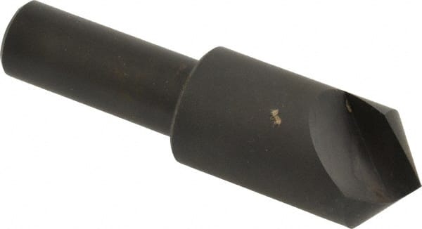 Hertel - 3/4" Head Diam, 1/2" Shank Diam, 1 Flute 100° High Speed Steel Countersink - Benchmark Tooling