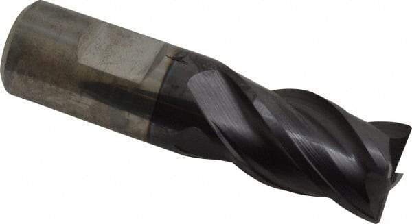 Guhring - 3/4", 1" LOC, 3/4" Shank Diam, 3" OAL, 4 Flute, Solid Carbide Square End Mill - Single End, FIREX Finish, Spiral Flute, 35/38° Helix, Centercutting, Right Hand Cut, Right Hand Flute, Series 3099 - Benchmark Tooling