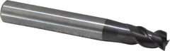 Guhring - 7mm, 8mm LOC, 8mm Shank Diam, 58mm OAL, 3 Flute, Solid Carbide Square End Mill - Single End, FIREX Finish, Spiral Flute, 45° Helix, Centercutting, Right Hand Cut, Right Hand Flute, Series 3540 - Benchmark Tooling