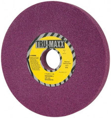 Tru-Maxx - 7" Diam x 1-1/4" Hole x 3/4" Thick, J Hardness, 60 Grit Surface Grinding Wheel - Aluminum Oxide, Type 1, Medium Grade, 3,600 Max RPM, No Recess - Benchmark Tooling