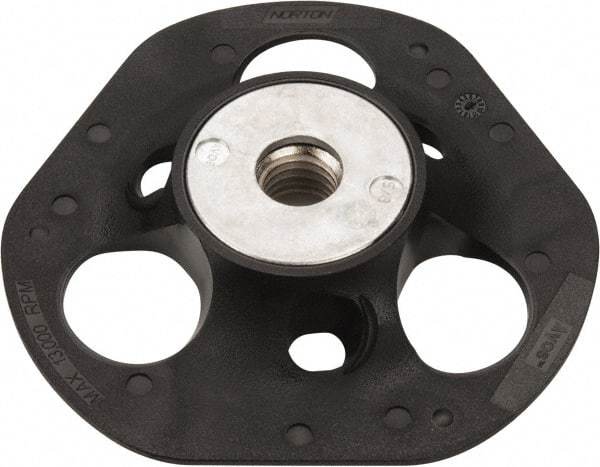 Norton - 4-1/2" Diam Quick-Change Type S Disc Backing Pad - Medium Density, 13,000 RPM, Speed-Lok Compatible - Benchmark Tooling