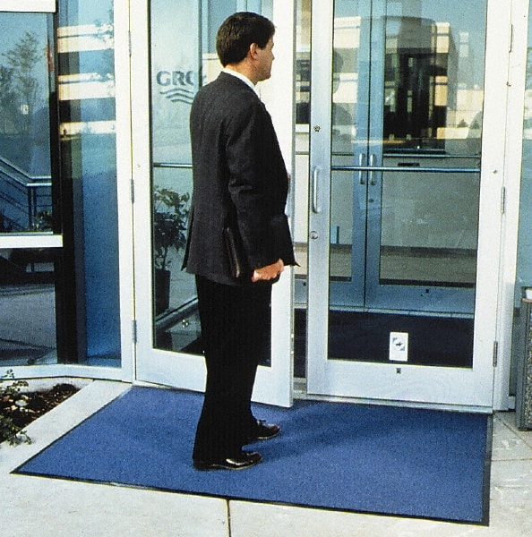 Entrance Mat: 60' Long, 4' Wide, Polypropylene Surface Outdoor, Heavy-Duty Traffic, Vinyl Base, Brown