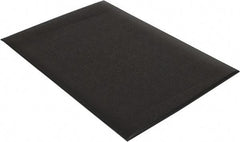 Wearwell - 3' Long x 2' Wide, Dry Environment, Anti-Fatigue Matting - Black, Vinyl with Vinyl Sponge Base, Rounded on 4 Sides - Benchmark Tooling