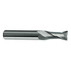 12mm Dia. x 83mm Overall Length 2-Flute Square End Solid Carbide SE End Mill-Round Shank-Center Cut-Uncoated - Benchmark Tooling