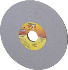 Norton - 8" Diam x 1-1/4" Hole x 1/4" Thick, L Hardness, 80 Grit Surface Grinding Wheel - Aluminum Oxide, Type 1, Medium Grade, 3,600 Max RPM, Vitrified Bond, No Recess - Benchmark Tooling