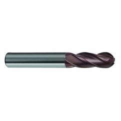 1" Dia. - 4 OAL 4 FL Variable Helix Nano-A Carbide Ball Nose End Mill - Benchmark Tooling