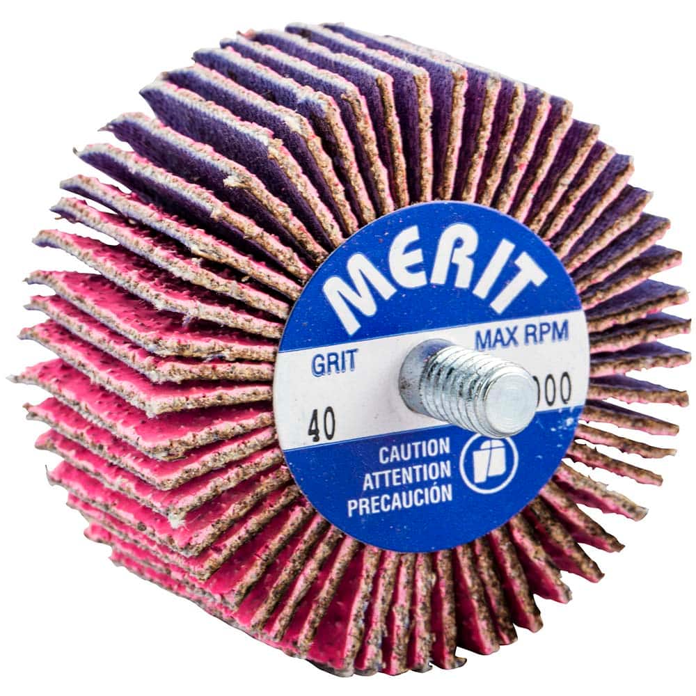 Merit Abrasives - 2 x 1" 40 Grit Ceramic Alumina Unmounted Flap Wheel - Benchmark Tooling