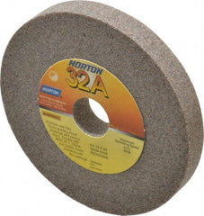 Norton - 80 Grit Aluminum Oxide Type 1 Internal Grinding Wheel - 4" Diam x 3/4" Hole x 1/2" Thick, 8,120 Max RPM, Type 1 Medium Grade, K Hardness, Vitrified Bond, No Recess - Benchmark Tooling