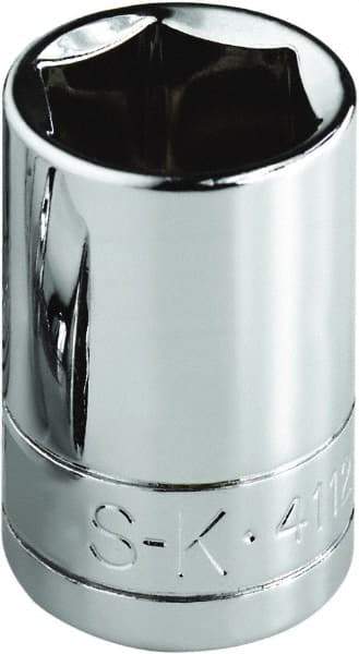 SK - 1", 1/2" Drive, Standard Hand Socket - 6 Points, Steel, Chrome Finish - Benchmark Tooling