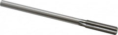 Made in USA - 0.521" High Speed Steel 6 Flute Chucking Reamer - Straight Flute, 0.4355" Straight Shank, 2" Flute Length, 8" OAL - Benchmark Tooling