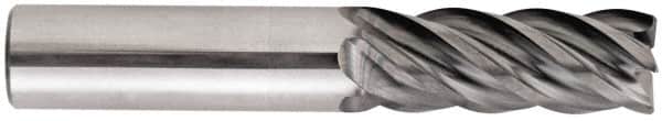 Niagara Cutter - 1", 5 Flute, Single End, Solid Carbide, 0.015" Corner Radius End Mill - 4" OAL, 40° Helix, Right Hand Flute, 1-3/4" LOC, Right Hand Cut - Benchmark Tooling