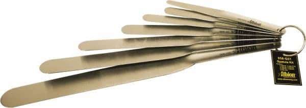 Albion Engineering - 1" Wide Spring Blade Stainless Steel Spatula Set - Flexible, Straight Stainless Steel Handle, 12" OAL - Benchmark Tooling