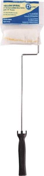 Premier Paint Roller - 19" Long, 3/8" Nap, Mini Roller & Frame Combo - 4" Wide, Plastic Frame, Includes Roller Cover & Frame - Benchmark Tooling