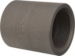 Made in USA - Size 2 x 1-1/2", Class 3,000, Forged Carbon Steel Black Pipe Reducing Coupling - 3,000 psi, Threaded End Connection - Benchmark Tooling