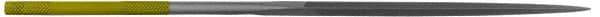 PFERD - 7" Needle Precision Swiss Pattern Three Square File - Double Cut, Round Handle - Benchmark Tooling