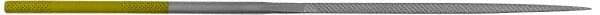 PFERD - 7" Needle Precision Swiss Pattern Square File - Double Cut, Round Handle - Benchmark Tooling