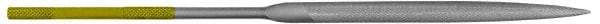 PFERD - 7" Needle Precision Swiss Pattern Half Round File - Double Cut, Round Handle - Benchmark Tooling