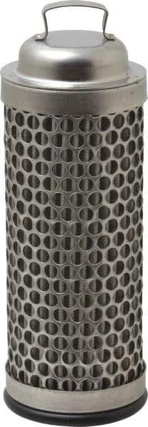 Flow Ezy Filters - 74 Micron, 1.6" Outside Diam, 4-1/2" Long, Stainless Steel Wire Cloth Media, Filter Element - 1.1" Inside Diam, Stainless Steel - Benchmark Tooling