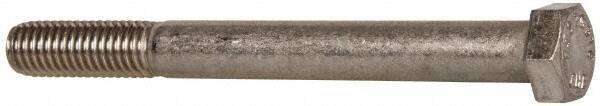 Value Collection - 1/2-13 UNC, 5" Length Under Head Hex Head Cap Screw - Partially Threaded, Grade 316 Stainless Steel, Uncoated, 3/4" Hex - Benchmark Tooling