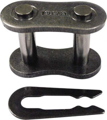 U.S. Tsubaki - 3/4" Pitch, Spring Type Roller Chain Connecting Link - For Use with British Standard Single Strand Chain - Benchmark Tooling