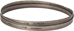 Lenox - 5 to 8 TPI, 12' 10" Long x 1" Wide x 0.035" Thick, Welded Band Saw Blade - Bi-Metal, Toothed Edge, Raker Tooth Set, Flexible Back, Contour Cutting - Benchmark Tooling