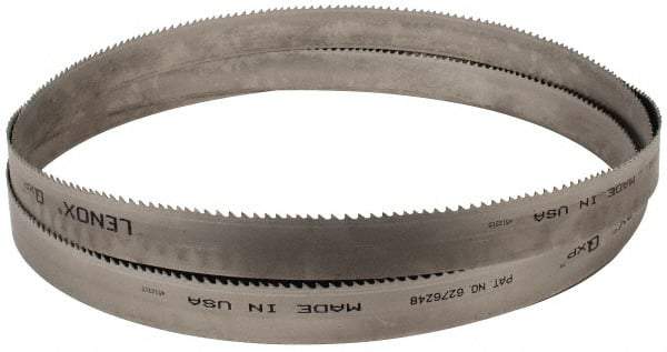 Lenox - 4 to 6 TPI, 12' Long x 1-1/4" Wide x 0.042" Thick, Welded Band Saw Blade - Bi-Metal, Toothed Edge, Raker Tooth Set, Flexible Back, Contour Cutting - Benchmark Tooling