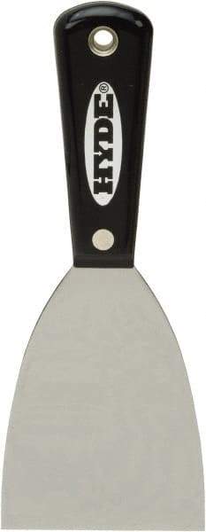 Hyde Tools - Flexible High Carbon Steel 1-Edge Scraper - 3" Blade Width, Nylon Handle - Benchmark Tooling