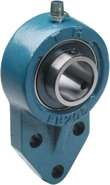 Tritan - 3/4" ID, 4-1/4" OAL x 1.35" OAH 3 Bolt Flange Mounted Bearing - 1,495 Lb Static Cap, 2,878 Lb Dyn Cap, 1-1/2" Btw Mnt Hole Ctrs, Cast Iron/Steel - Benchmark Tooling