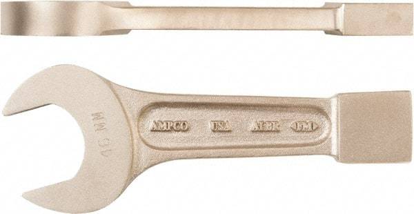 Ampco - 60mm Nonsparking Standard Striking Open End Wrench - Single End, Plain Finish - Benchmark Tooling