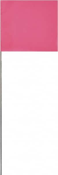 SAVAGE by SWANSON - 2" High x 3" Wide, Pink PVC Marking Flag - 15" Overall Height - Benchmark Tooling
