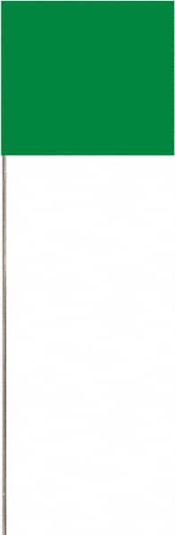 SAVAGE by SWANSON - 2" High x 3" Wide, Lime PVC Marking Flag - 15" Overall Height - Benchmark Tooling