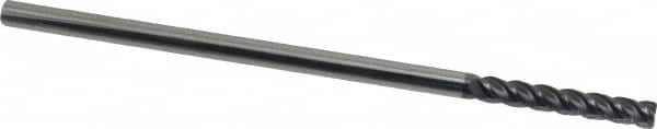 Accupro - 1/4", 4 Flute, Single End, Solid Carbide, 0.02" Corner Radius End Mill - 6" OAL, 40° Helix, Right Hand Flute, 1-1/2" LOC, Right Hand Cut - Benchmark Tooling
