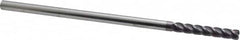 Accupro - 1/4", 4 Flute, Single End, Solid Carbide, 0.03" Corner Radius End Mill - 6" OAL, 40° Helix, Right Hand Flute, 1-1/2" LOC, Right Hand Cut - Benchmark Tooling