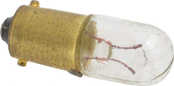 Eaton Cutler-Hammer - 0.9 Watt, 6 Volt, Incandescent Miniature & Specialty T3-1/4 Lamp - Bayonet Base, 0.01 to 0.999 Equivalent Range, Warm (1,000 to 3,000), Dimmable, 1-1/4" OAL - Benchmark Tooling