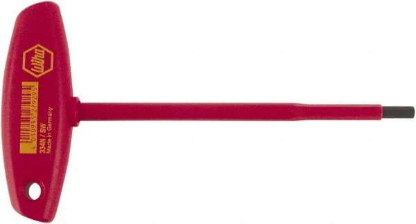 Wiha - 7/32" Hex, T-Handle, Insulated Hex Key - 6-29/32" OAL, Chrome Vanadium Molybdenum, Inch System of Measurement - Benchmark Tooling