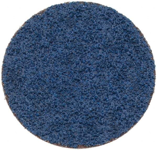 Tru-Maxx - 1-1/2" Disc Diam, 50 Grit, Zirconia Alumina Quick Change Disc - Type S Attaching System, Coated, Blue, Coarse Grade, 30,000 RPM - Benchmark Tooling