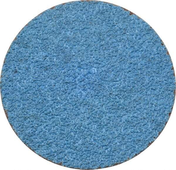 Tru-Maxx - 3" Disc Diam, 36 Grit, Zirconia Alumina Quick Change Disc - Type S Attaching System, Coated, Blue, Very Coarse Grade, 20,000 RPM - Benchmark Tooling