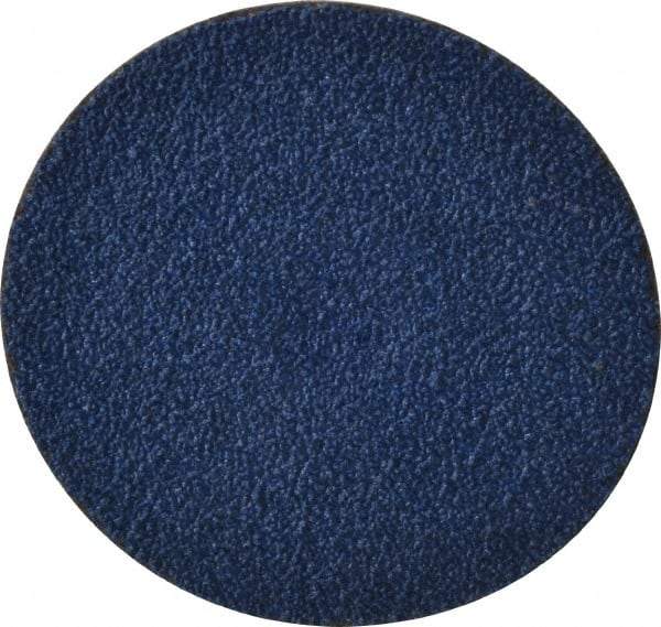 Tru-Maxx - 3" Disc Diam, 40 Grit, Zirconia Alumina Quick Change Disc - Type S Attaching System, Coated, Blue, Coarse Grade, 20,000 RPM - Benchmark Tooling