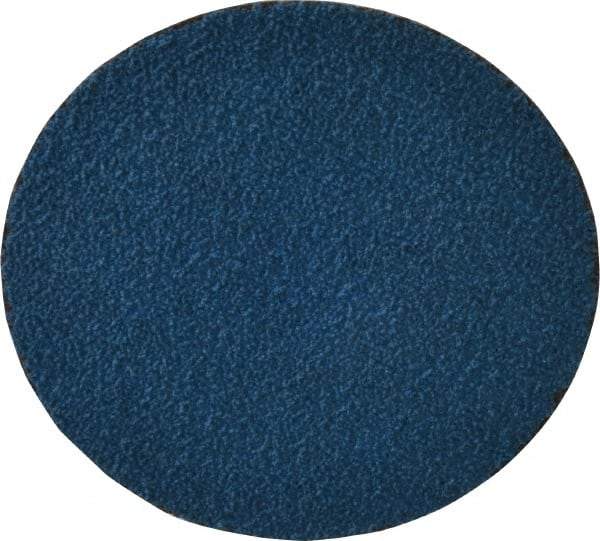 Tru-Maxx - 3" Disc Diam, 50 Grit, Zirconia Alumina Quick Change Disc - Type S Attaching System, Coated, Blue, Coarse Grade, 20,000 RPM - Benchmark Tooling