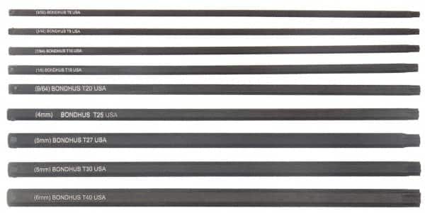 Bondhus - 9 Piece Hex Drive Bit Set - Star Point - Benchmark Tooling