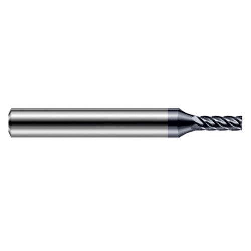 End Mills for Hardened Steels - 0.0780″ (5/64″) Cutter Diameter × 0.0050″ Radius × 0.2340″ (15/64″) Length of Cut Carbide Corner Radius End Mill for Hardened Steels, 5 Flutes, AlTiN Nano Coated - Exact Industrial Supply