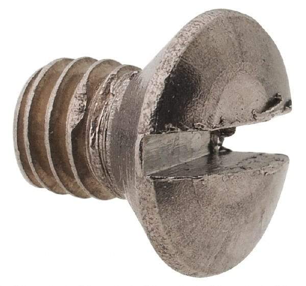 Value Collection - M4x0.70 Metric Coarse, 6mm OAL Slotted Drive Machine Screw - Oval Head, Grade 18-8 & A2 Stainless Steel, Uncoated, Without Washer - Benchmark Tooling