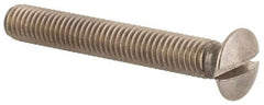 Value Collection - M5x0.80 Metric Coarse, 35mm OAL Slotted Drive Machine Screw - Oval Head, Grade 18-8 & A2 Stainless Steel, Uncoated, Without Washer - Benchmark Tooling