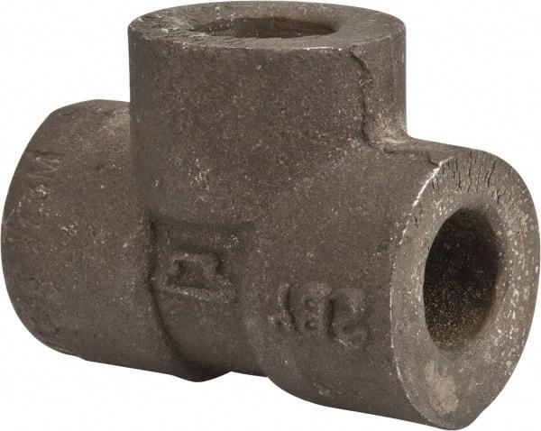 Made in USA - Size 1/4", Class 3,000, Forged Carbon Steel Black Pipe Tee - 3,000 psi, Socket Weld End Connection - Benchmark Tooling