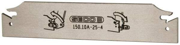 Seco - 0.984" Blade Height, 0.134" Blade Width, 5.91" OAL, Neutral Cut, Double End Indexable Cut-Off Blade - 150.10A Blade, 150.10 Series - Benchmark Tooling
