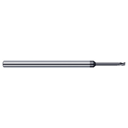 Variable Helix End Mills for Medium Alloy Steels - 0.1250″ (1/8″) Cutter Diameter × 0.1870″ (3/16″) Length of Cut × 1.0000″ (1″) Reach Carbide Square End Mill for Medium Alloy Steels, 4 Flutes, AlTiN Coated - Exact Industrial Supply